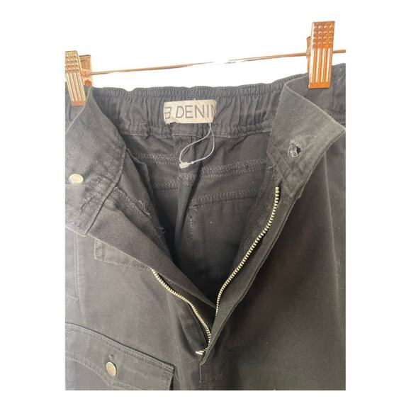 EB Denim Cargo Pants High Rise 100% Cotton Utility Y2K Goth Streetwear Baggy XS - Picture 13 of 16